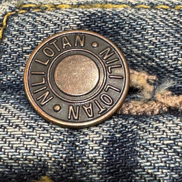 Nili Lotan Shon Denim Cropped Jean Pant Barrel Hi Waist 30 -New W/Tags - Picture 14 of 15